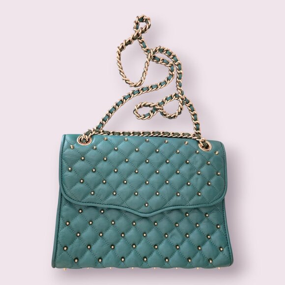 Rebecca Minkoff Women's Teal Quilted Leather Shoulder Bag - Picture 1 of 4